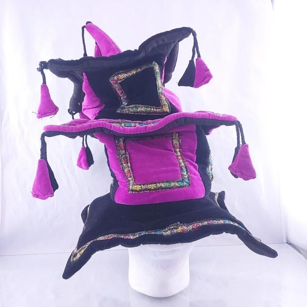 Vintage Fantasy Hats Costume Tower Oriental Traditional Party Celebration Mask